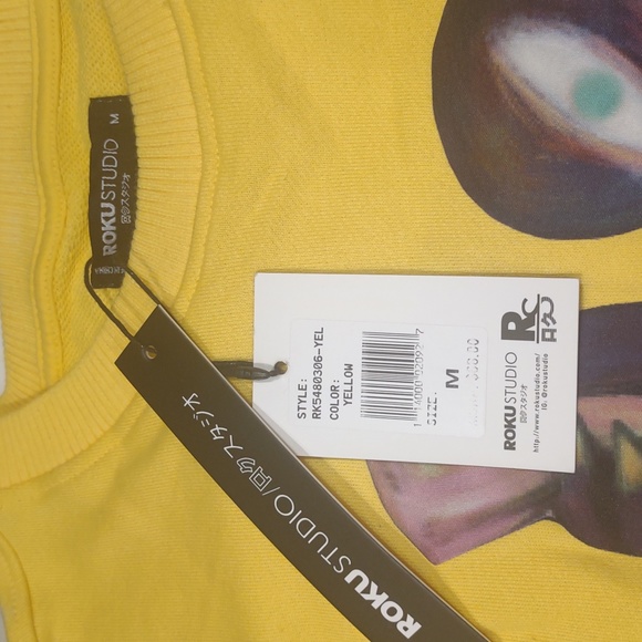 Men's Roku Studio yellow crewneck - Picture 4 of 5